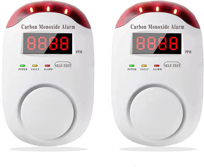 DYWL SECURITY Carbon Monoxide Detectors Portable Carbon Monoxide Detector for Travel Carbon Monoxide Detector Plug in Wall with LED Digital Display Voice Light Plug and Play - 1 Pack