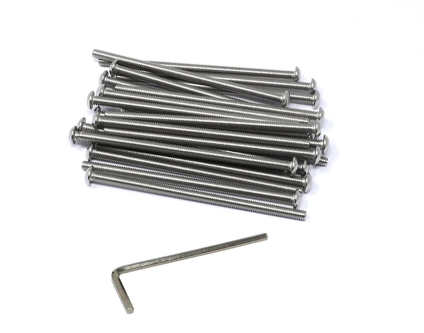 iexcell 50 Pcs M6 x 20mm Thread Pitch 1 mm Stainless Steel 304 Hex Socket Button Head Cap Screws Bolts Kit
