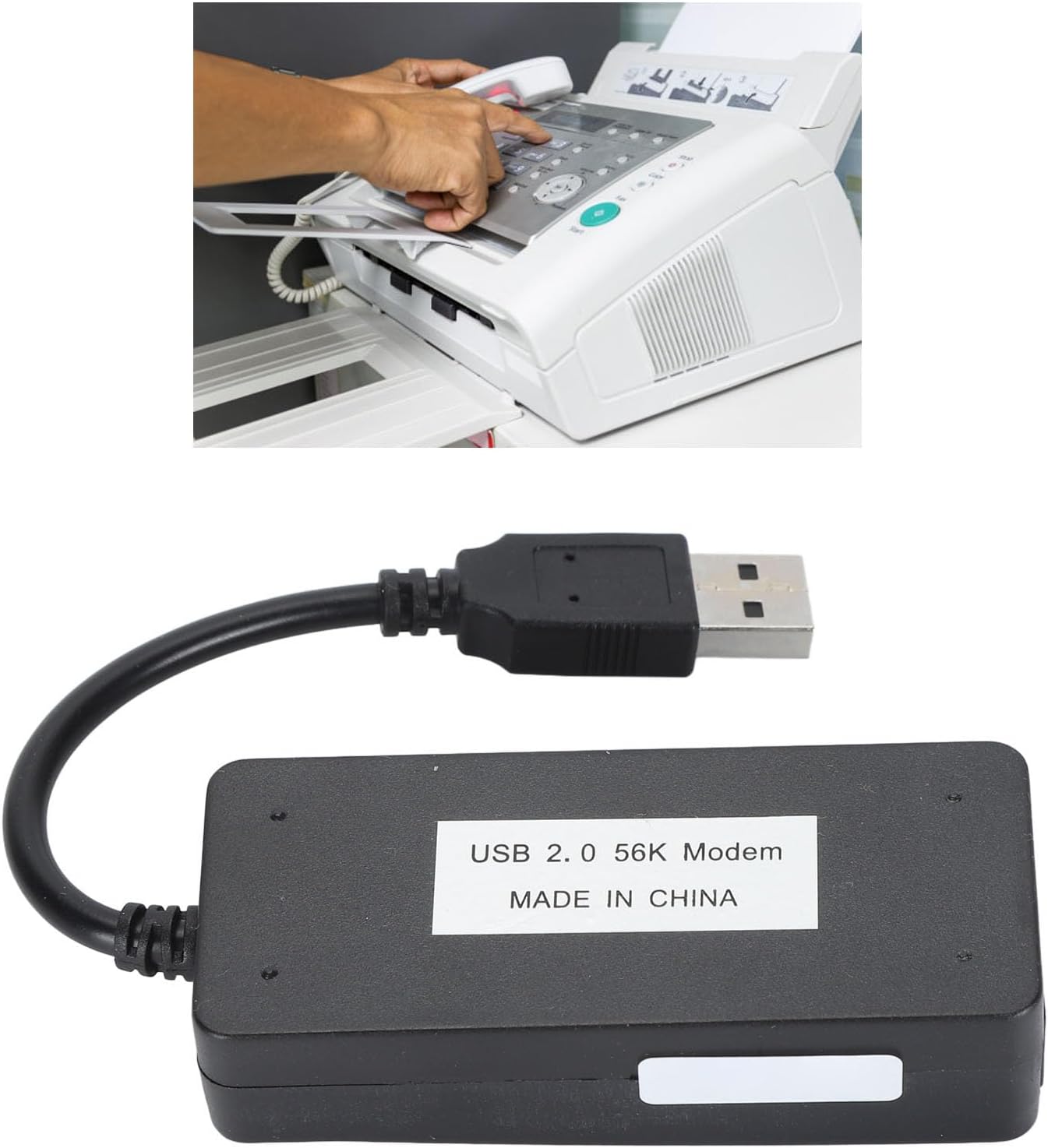 USB 56K External Dial Up Fax Data Modem with RJ11 Cable for 98/2000/xp Vista, for 11/10/8/7, 32/64bit, for Linux Operating System