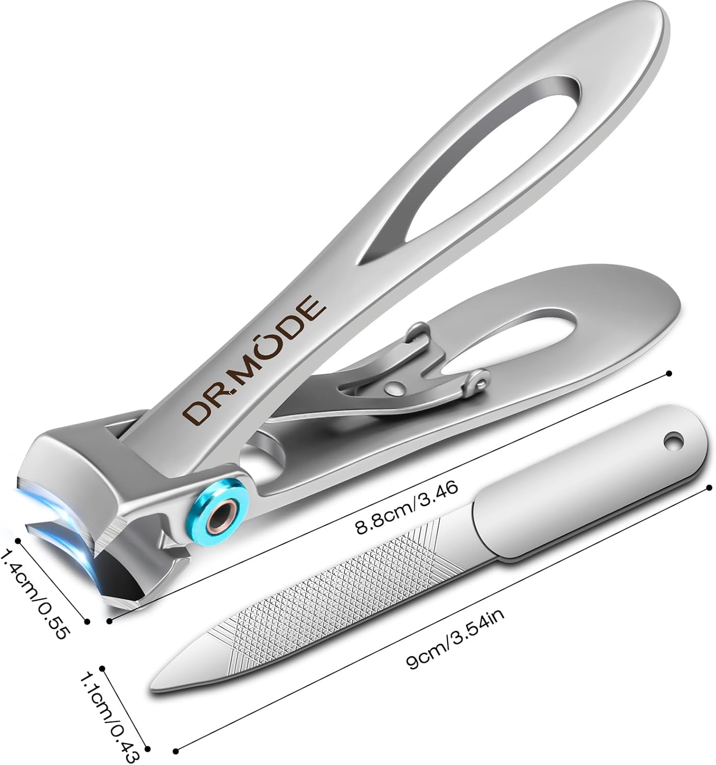 Nail Clippers for Men Thick Nails -DRMODE Heavy Duty Large Toenail Clippers for Thick Nails with Wide Jaw Opening, Ultra Sharp Stainless Steel Finger Nail Clippers Cutter for Tough Nails,Seniors,Adult