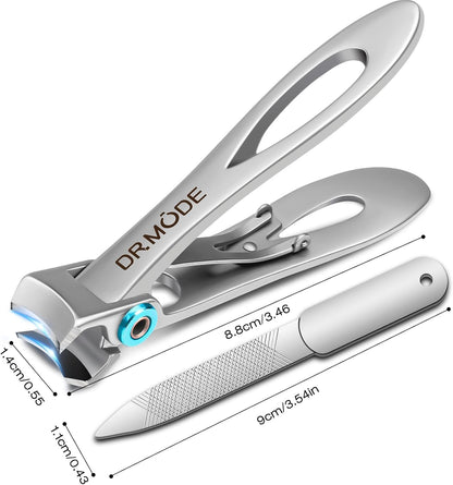 Nail Clippers for Men Thick Nails -DRMODE Heavy Duty Large Toenail Clippers for Thick Nails with Wide Jaw Opening, Ultra Sharp Stainless Steel Finger Nail Clippers Cutter for Tough Nails,Seniors,Adult