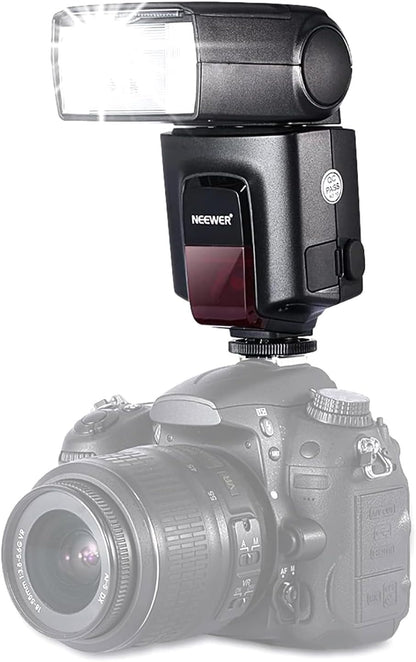 NEEWER TT560 Flash Speedlite Compatible with Canon Sony Nikon Panasonic Olympus Pentax and Other DSLR, Studio Light Digital Camera Speedlight with Standard Hot Shoe, Mini Stand, Cleaning Cloth & Bag