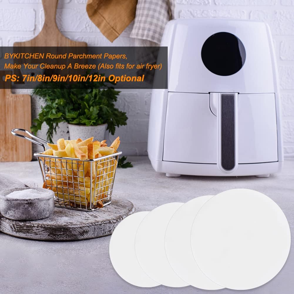 Boyan Round Parchment Paper Set of 100 12 Inch Non Stick Baking Parchment Paper for Springform Pan Toaster Oven Tortilla Press and so on