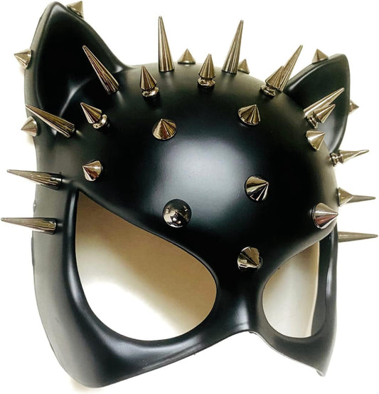 MasqStudio Red Black Cat Woman Dress up Cosplay Party Masquerade Mask Spiky Halloween - PuriLite