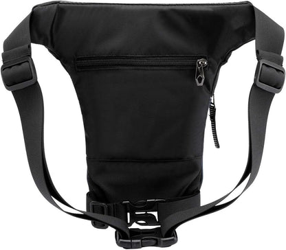 Motorcycle Drop Leg Bag Nylon Waist Pack for Men Women Travel Hiking Tactical Cycling Bike Ride Riding Crossbody Shoulder Fanny Pouch