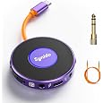 Synido Audio Interface for Music Recording with Instrument Amplification Control, 24bit/96kHz, Portable HiFi Audio Interface, Comes with USB-C, Lightweight Audio Adapter for