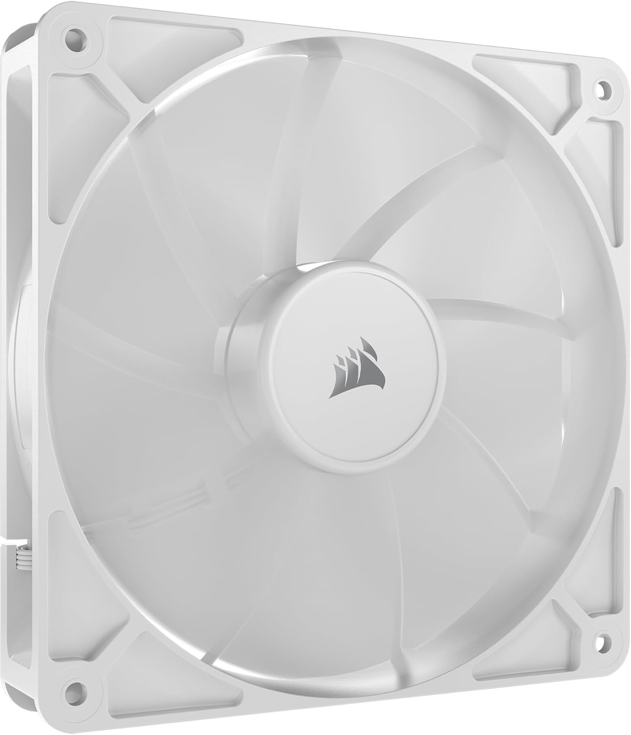 CORSAIR RS120 ARGB 120mm PWM Fan – Daisy-Chain Connection – Low-Noise – Magnetic Dome Bearing – Single Pack – White