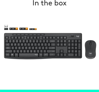 Logitech MK270 Wireless Keyboard and Mouse Combo for Windows, 2.4 GHz Wireless, Compact Mouse, 8 Multimedia and Shortcut Keys, 2-Year Battery Life, for PC, Laptop - Rose