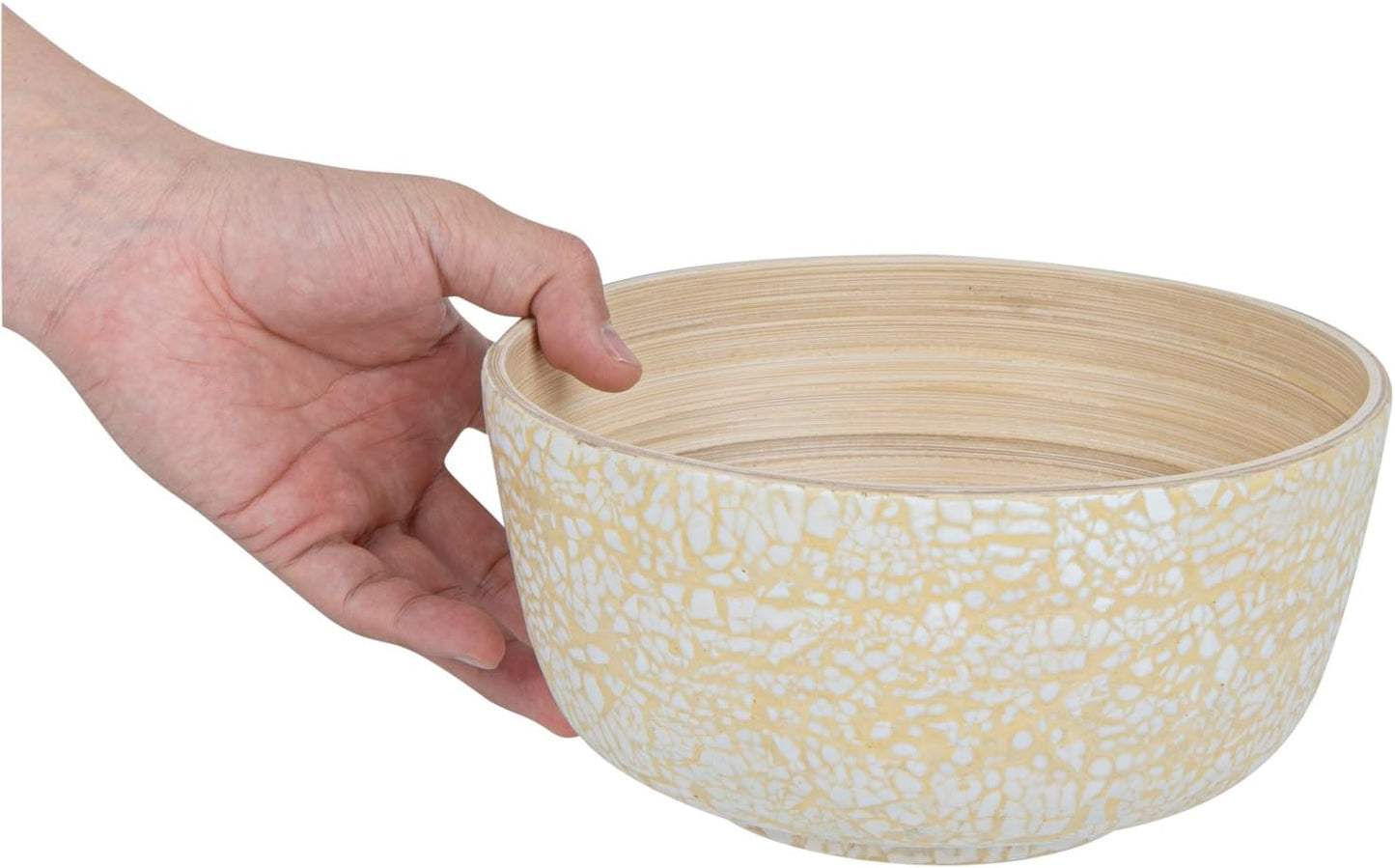 Restaurantware-Bambuddha 51 Ounce Extra Large Salad Bowl, 1 Heavy-Duty Round Salad Bowl - Sustainable, Reusable, Blue Bamboo Serving Dish, for Serving Salads, Fruits, and Appetizers