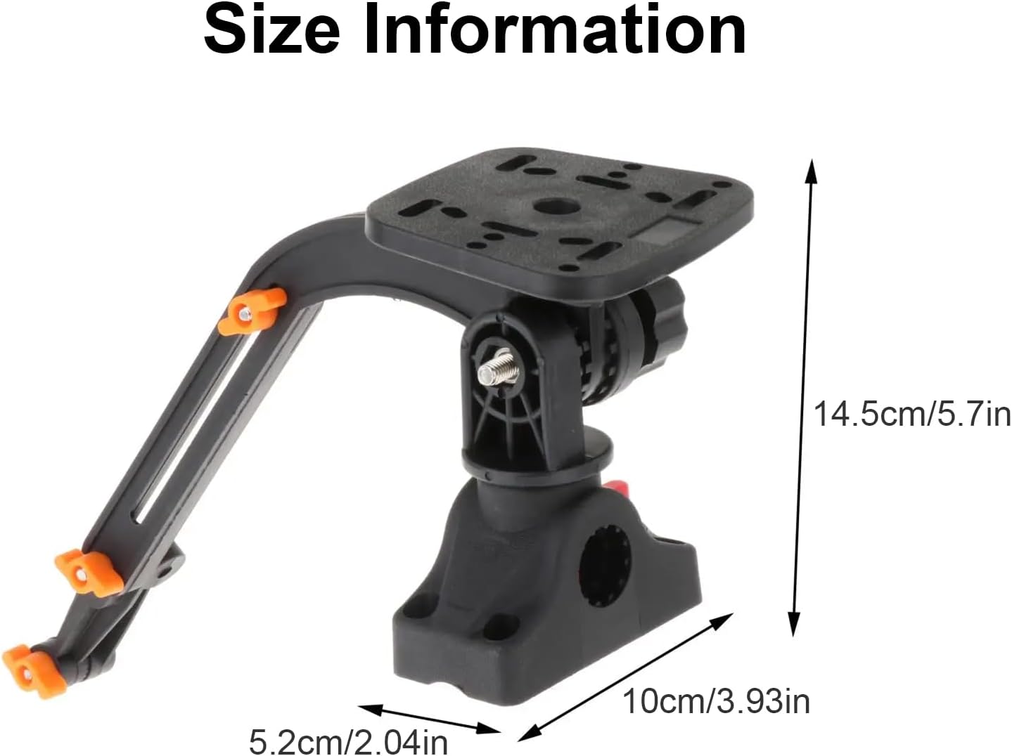Kayaks Fish Finder Mounting Plate Electronic Mount Base Adapter for Kayaks Easy Installation Fish Finder Mount Base Adapter