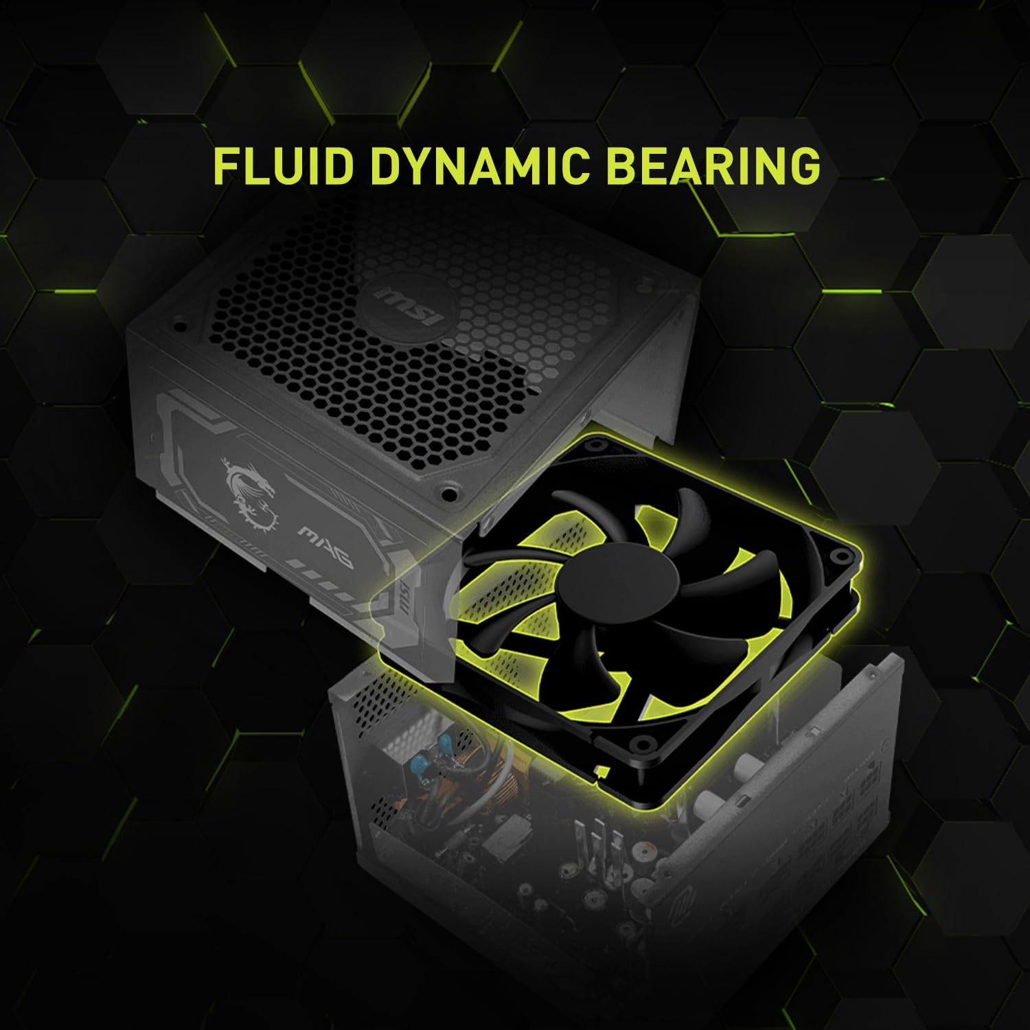 MSI MAG A750GL PCIE 5 Gaming Power Supply - Full Modular - 80 Plus Gold Certified 750W - Compact Size - ATX PSU - PuriLite