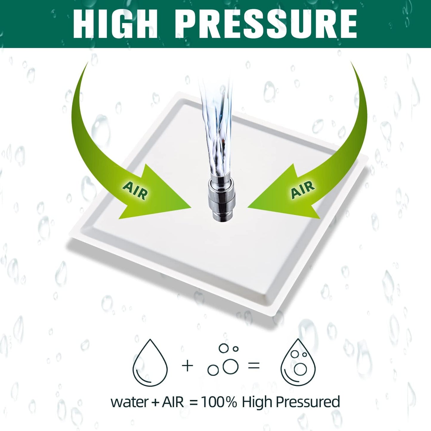 LCEVCGK Shower Faucet Set Complete Matte Black Shower System with 8 inch Square Rainfall Shower Head 3-Function Handheld Shower Waterfall Bathtub Spout Rain Shower Combo Set Bathroom Wall Mounted