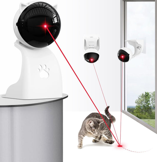 Petiepaw Interactive Laser Cat Toys for Indoor Cats,Cat Laser Toy Automatic for Bored Indoor Adult Cats/Kittens/Dogs,USB Rechargeable,3 Speed Modes