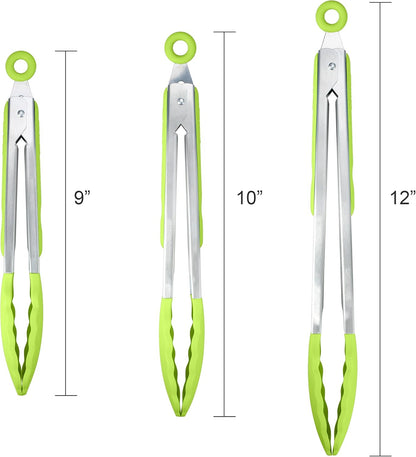 Purilite Select Silicone &amp; Stainless Steel Kitchen Tongs