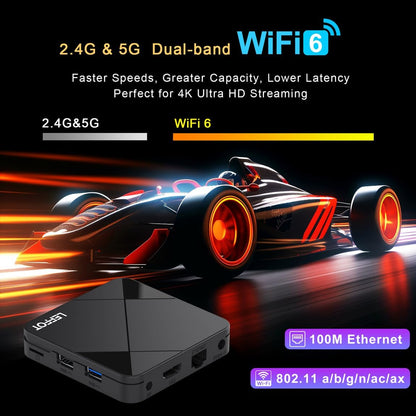 LEFFOT Android TV Box 14, 2025Smart 4K UHD Steaming Devices for TV,2GB RAM + 16GB ROM,Home Smat TV Box,with HDR10,2.4G&5G WiFi 6,BT 5.0 RK3518