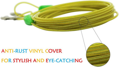 Petest 25ft Reflective Tie-Out Cable for Small Dogs Up to 35 Pounds