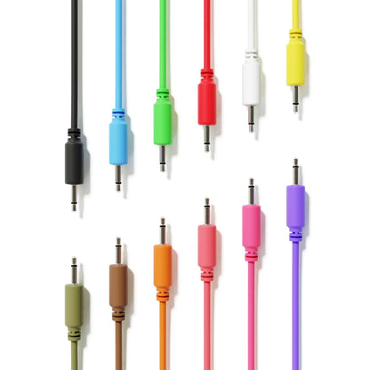 ExcelValley - Mono Modular Patch Cables TS 3.5mm 1/8 inch Eurorack Synthesizer [10-Pack | 20 cm - 7.87"]
