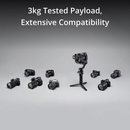 DJI RS 3 Mini, 3-Axis Gimbal Stabilizer for Cameras Canon/Sony/Panasonic/Nikon/Fujifilm, 2 kg (4.4 lbs) Tested Payload, Camera Stabilizer, Camera Gimbal with Native Vertical Shooting