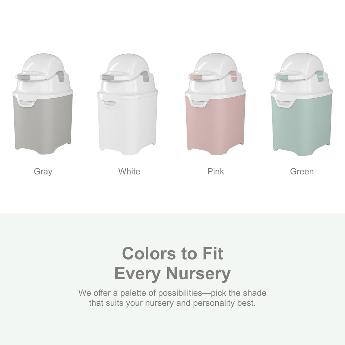 Mini Diaper Pail with Airtight Lid | Odor Control, 30-Diaper Capacity & Standard Bag Compatibility