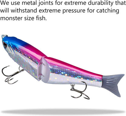 Bassdash SwimShad Glide Baits Jointed Swimbait Bass Pike Salmon Trout Muskie Fishing Lure