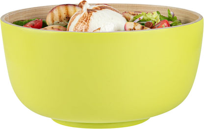 Restaurantware-Bambuddha 51 Ounce Extra Large Salad Bowl, 1 Heavy-Duty Round Salad Bowl - Sustainable, Reusable, Blue Bamboo Serving Dish, for Serving Salads, Fruits, and Appetizers