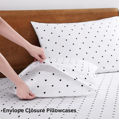 Lane Linen 100% Organic Cotton Queen Sheet Set, 4-Piece Percale Bed Sheets for Queen Bed - Soft, Breathable, Hypoallergenic, Deep Pocket Fits Mattress Up to 15" Deep, Hotel Quality Sheets - White