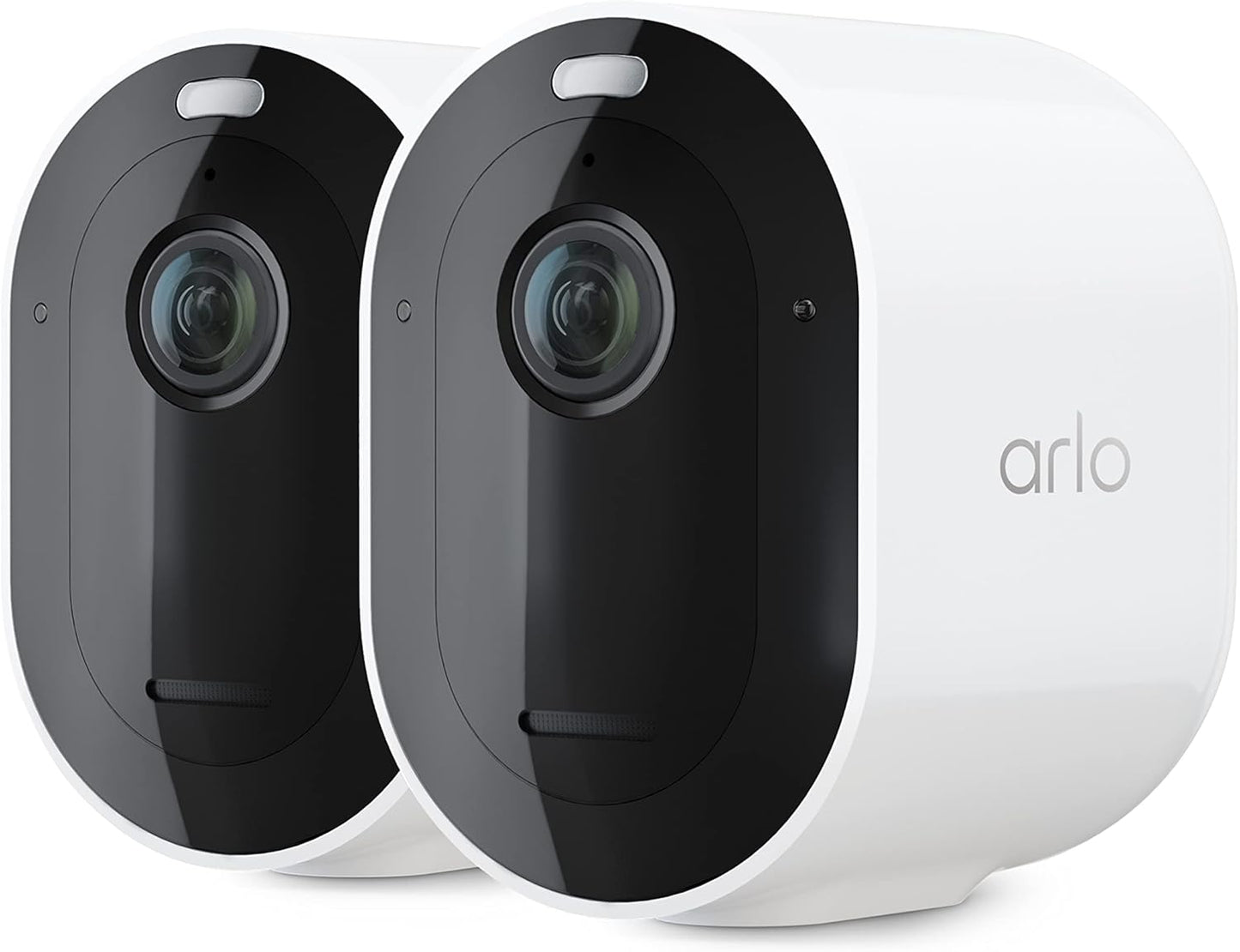 Arlo Pro 5S Spotlight Security Camera 2K HDR | Outdoor | Wire-Free with Spotlight | Dual-Band Wi-Fi Connects to The Strongest Network | 12X Zoom, 2-Way Audio, Color Night Vision, White, 4 Cameras