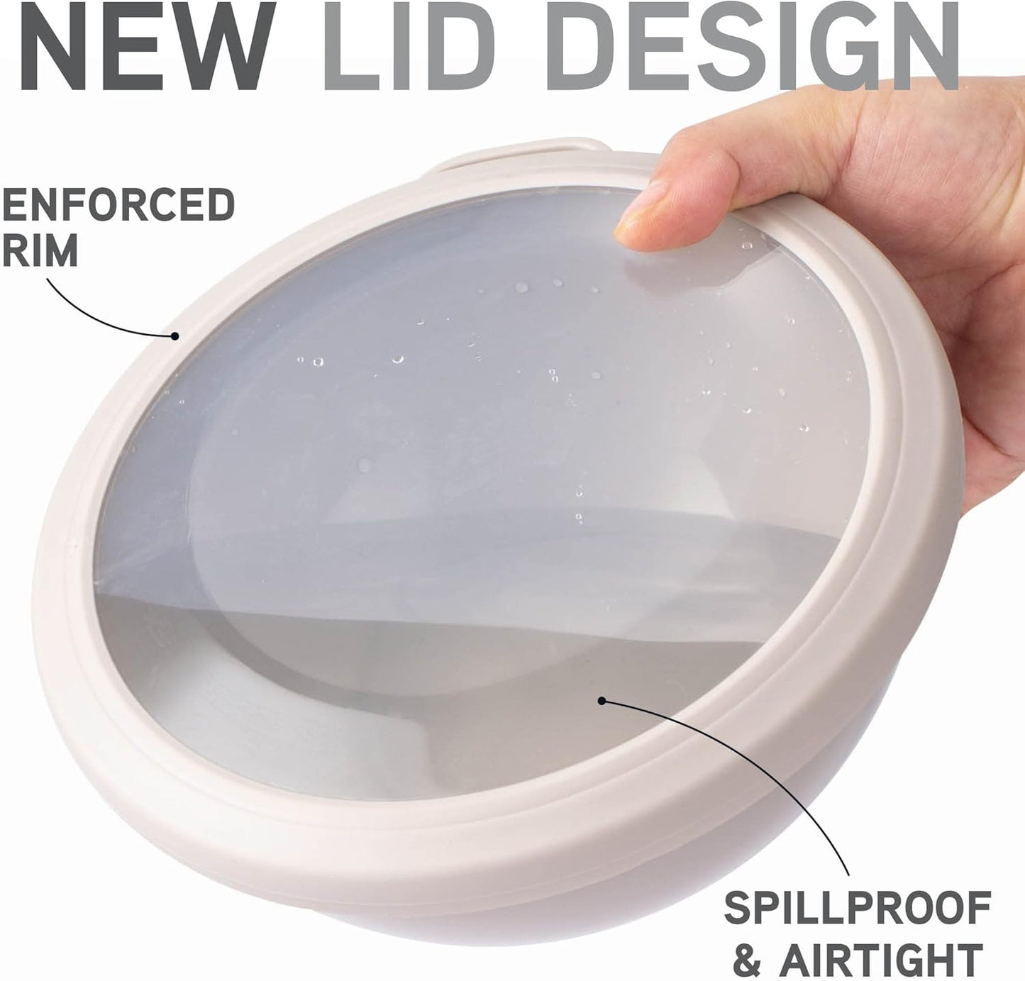 COOK WITH COLOR Mixing Bowls with TPR Lids - 12 Piece Plastic Nesting Bowls Set Includes 6 Prep Bowls and 6 Lids, Microwave Safe Mixing Bowl Set (Mint)