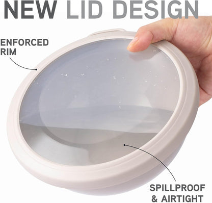 COOK WITH COLOR Mixing Bowls with TPR Lids - 12 Piece Plastic Nesting Bowls Set Includes 6 Prep Bowls and 6 Lids, Microwave Safe Mixing Bowl Set (Mint)