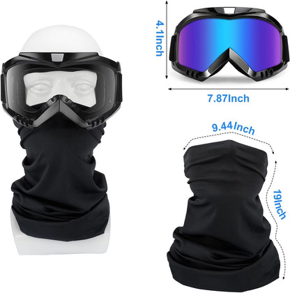 Motorcycle Goggles for Dirt Bike, Motocross, ATV, Racing, and Ski - Windproof and Dustproof