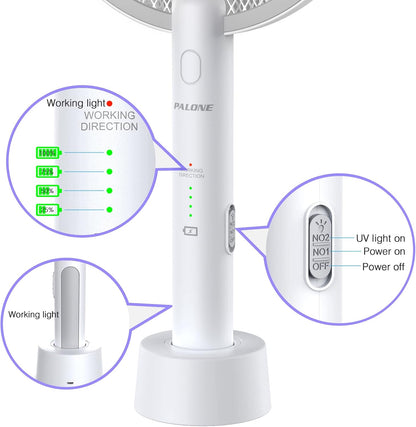 PALONE Bug Zapper Racket 3000V Electric Swatter 3 Layers Lamp Indoor Zapper Without Waving Hands for Kitchen, Home, Garden and Outdoors