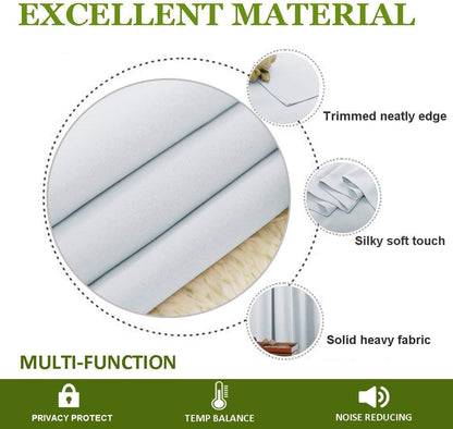 NICETOWN Blackout Curtains 2 Panels for Bedroom- Thermal Insulated Grommet Blackout Curtains 63 Inches Long for Living Room/Kitchen Rideaux occultants (2 Panels, W42 x L63 -Inch,Grey)