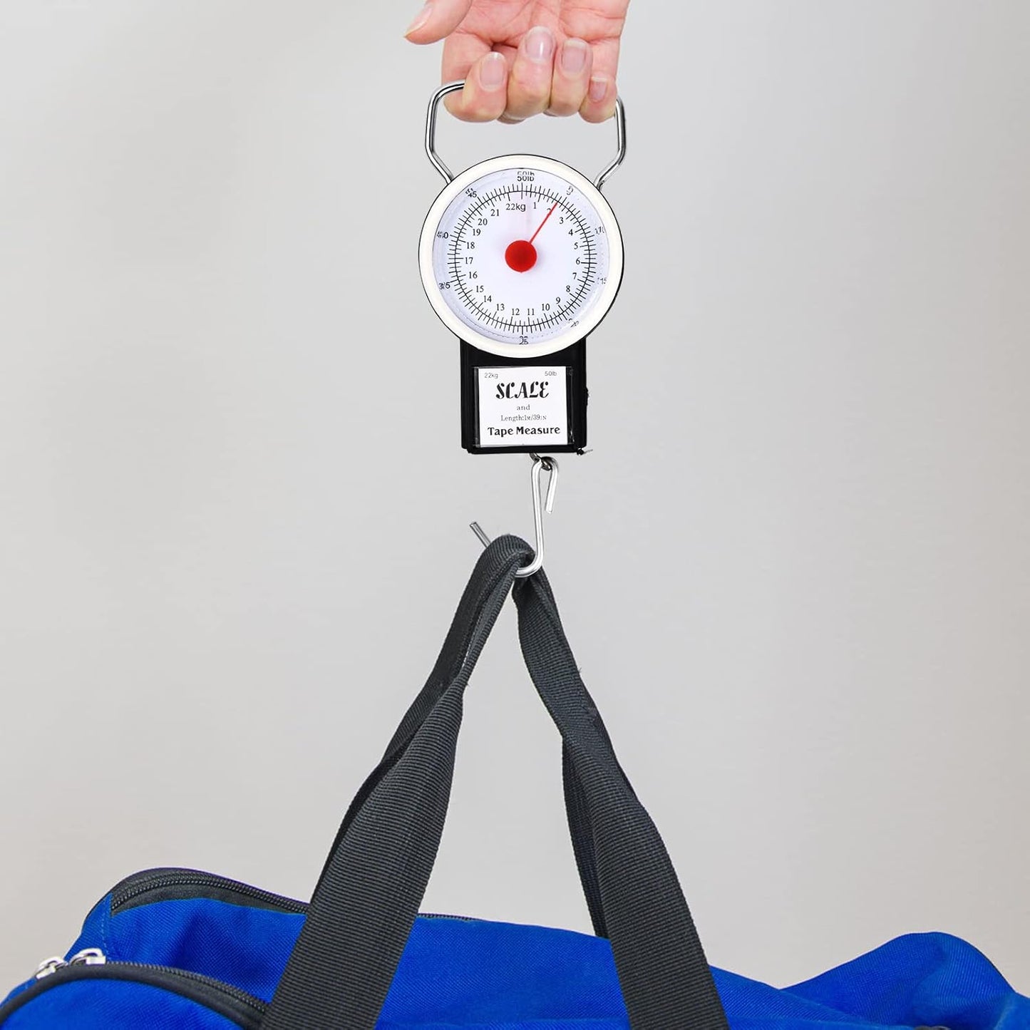 Dokpav Portable Manual Luggage Scale, Plastic Spring Balance Scale, Multi-Purpose Hand Held Dial Weight Scales, Hanging Spring Scale, Digital Hanging Scale, Household Portable Scale(50lbs/22KG)