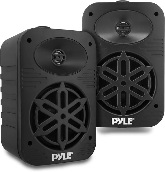 Pyle Indoor Outdoor Speakers Pair - 500 Watt Dual Waterproof 5.25” 2-Way Full Range Speaker System w/ 1/2” High Compliance Polymer Tweeter - in-Home, Boat, Marine, Deck, Patio, Poolside (Black)
