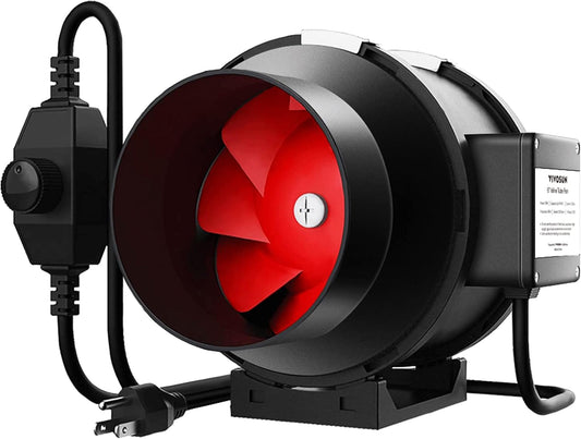 VIVOSUN T6 6 Inch 390 CFM Inline Duct Fan with Variable Speed Controller HVAC Blower for Ventilation