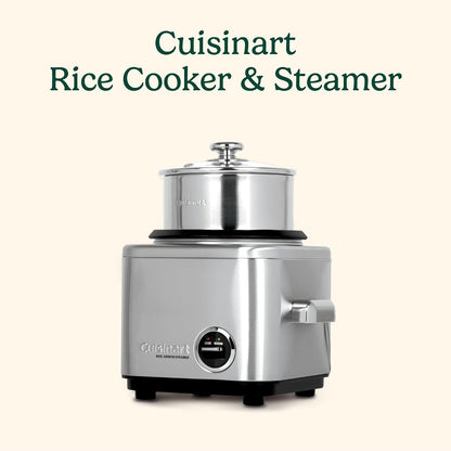 Cuisinart Rice Cooker, 4-Cup, Cook & Warm, Dishwasher-safe Removable Parts (CRC-400C)