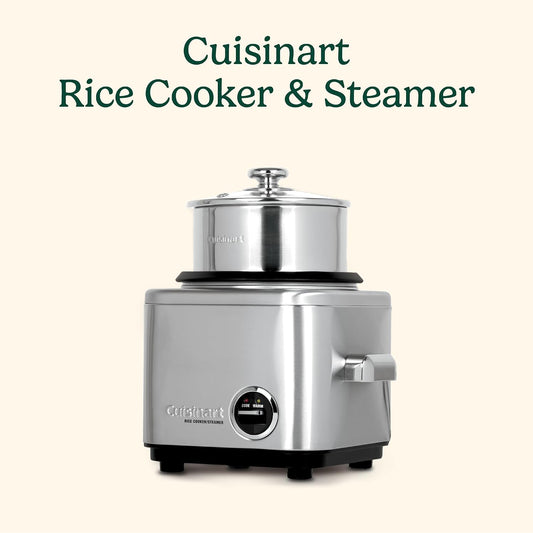 Cuisinart Rice Cooker, 4-Cup, Cook & Warm, Dishwasher-safe Removable Parts (CRC-400C)