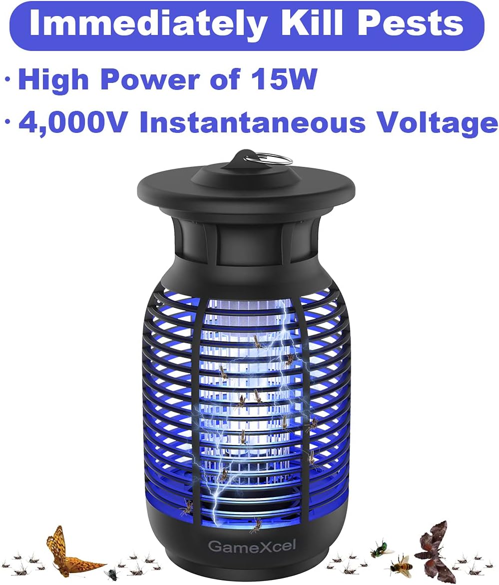 2 Pack Bug Zapper Electric Fly Swatter Zapper - Indoor Outdoor Zapping Racket for Pest Control - Safe to Touch with 3-Layer Safety Mesh