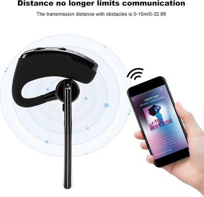 V8 Cordless Business BT Headphone, Clear HD Sound, Voice Prompt, Hands Calling, Noise Reduction, Intelligent CSR Chip