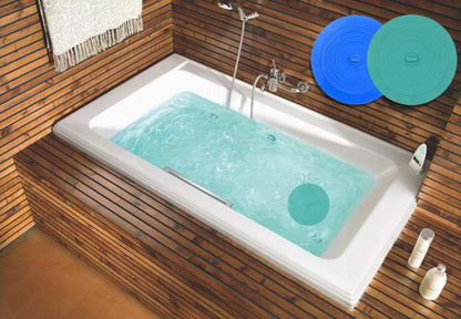 V-TOP Tub Stopper 2 Pack, 6 inches Large Silicone Drain Plug Hair Stopper Flat Suction Cover for Kitchen Bathroom Accessories and Laundry