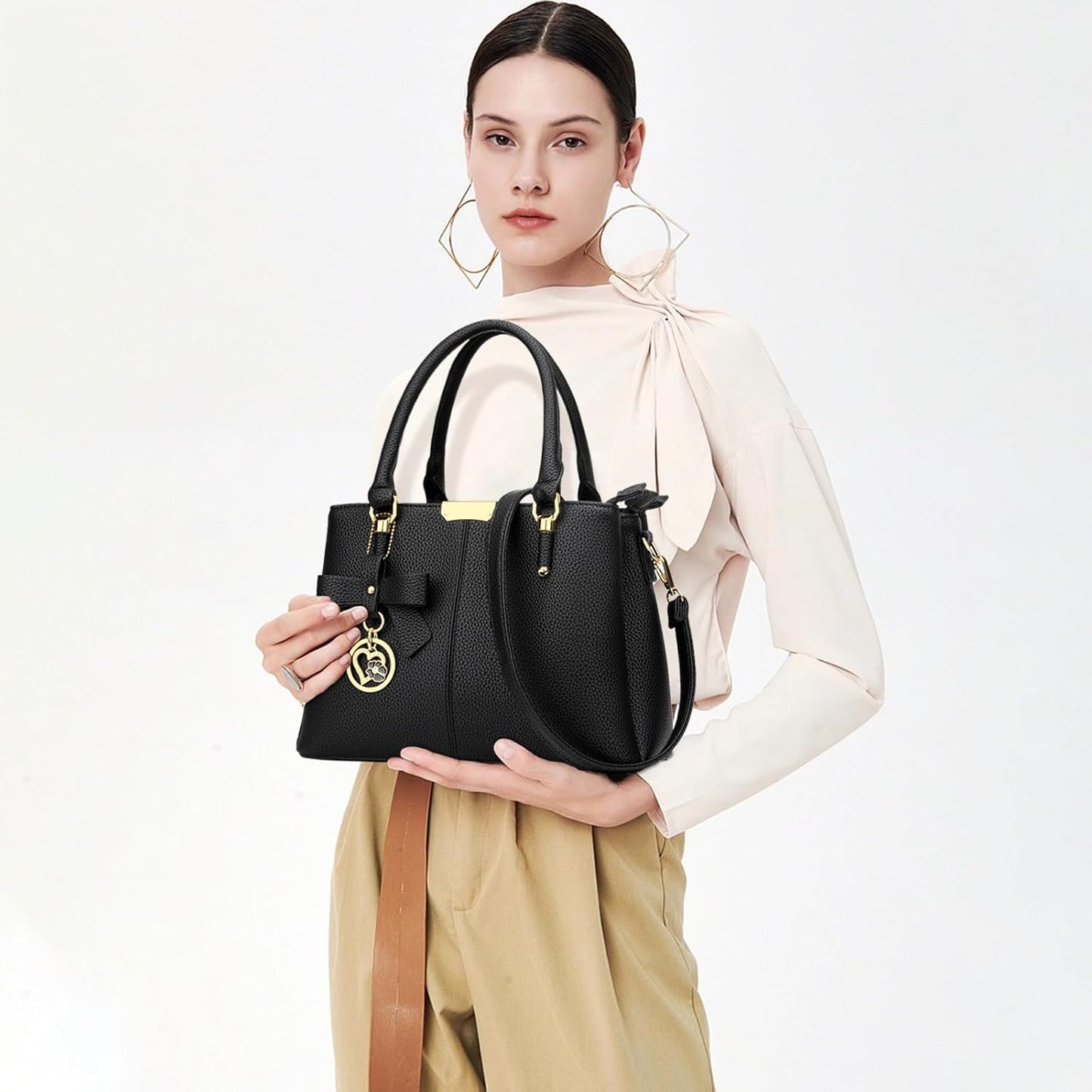 KKXIU Trendy Tote Bag for Women Lightweight Oxford Big Capacity Shoulder Purses and Handbags