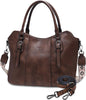Hobo Bags for Women,VASCHY Vegan Leather Handbag Purse Top Handle Satchel Boho Shoulder Bag with Crossbody Guitar Strap