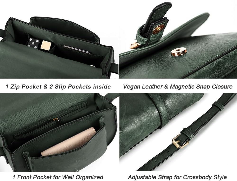 Crossbody Bags for Women Small Over the Shoulder Saddle Purses and Boho Cross body Handbags,Vegan Leather