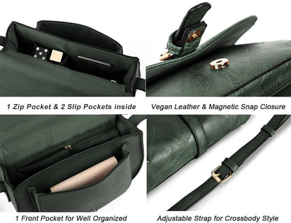 Crossbody Bags for Women Small Over the Shoulder Saddle Purses and Boho Cross body Handbags,Vegan Leather