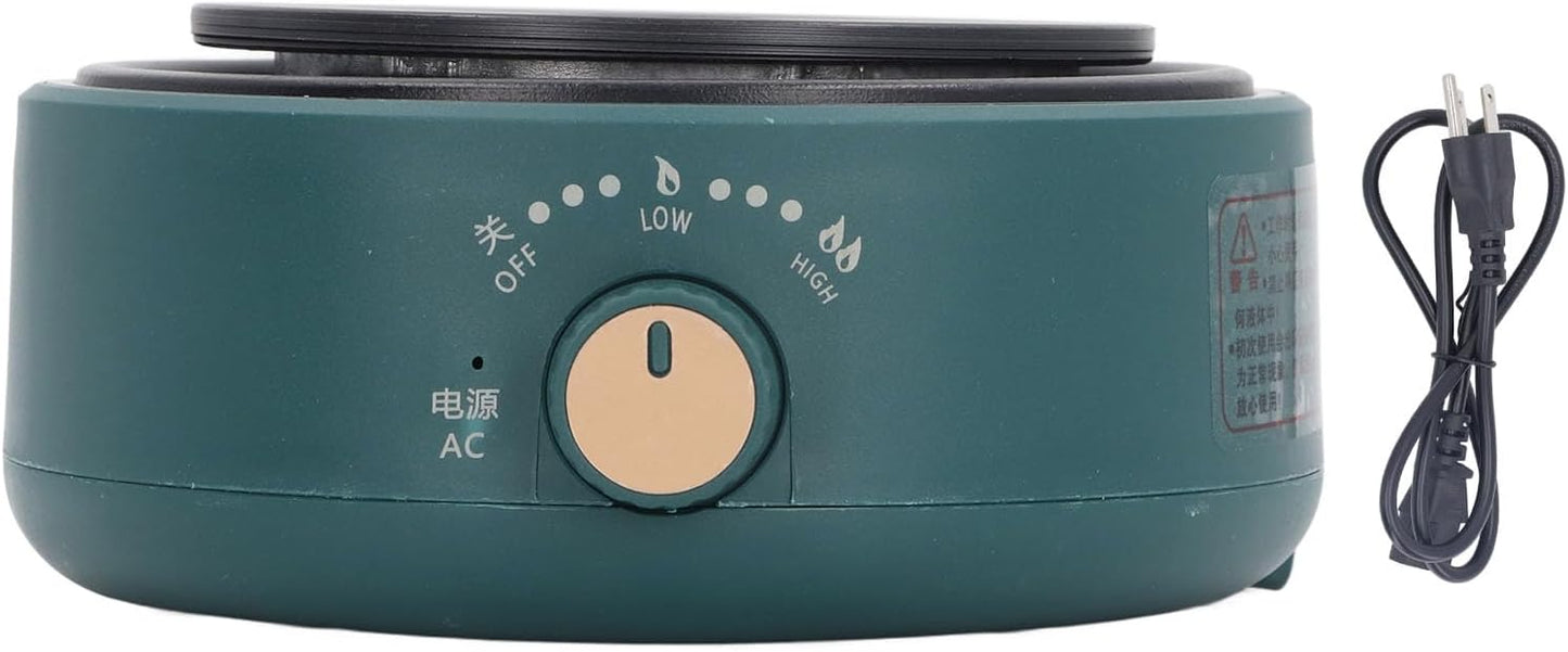 Electric Mini Stove Portable 4 Hot Plate 500W 110V Electric Ceramic Stove for Boiling Water, Making Tea and Coffee (Black)