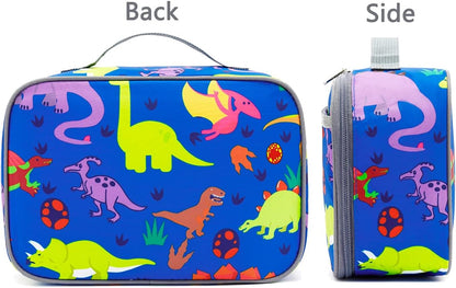FlowFly Kids Lunch Box Insulated Soft Bag Mini Cooler Back to School Thermal Meal Tote Kit for Girls, Boys, Black