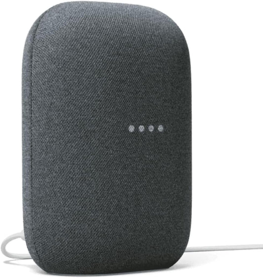 Google Voice Bluetooth Speaker - Wireless Music Streaming, Powerful Sound, Built-in Assistant, Wi-Fi and Bluetooth Connection, Smart Home Control, Stereo Pairing (Charcoal)