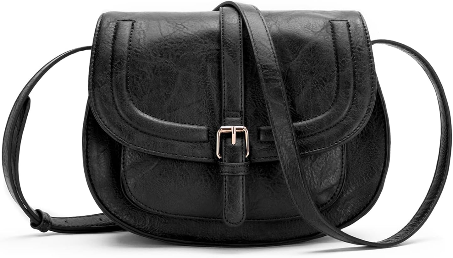 Crossbody Bags for Women Small Over the Shoulder Saddle Purses and Boho Cross body Handbags,Vegan Leather