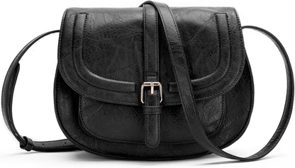 Crossbody Bags for Women Small Over the Shoulder Saddle Purses and Boho Cross body Handbags,Vegan Leather