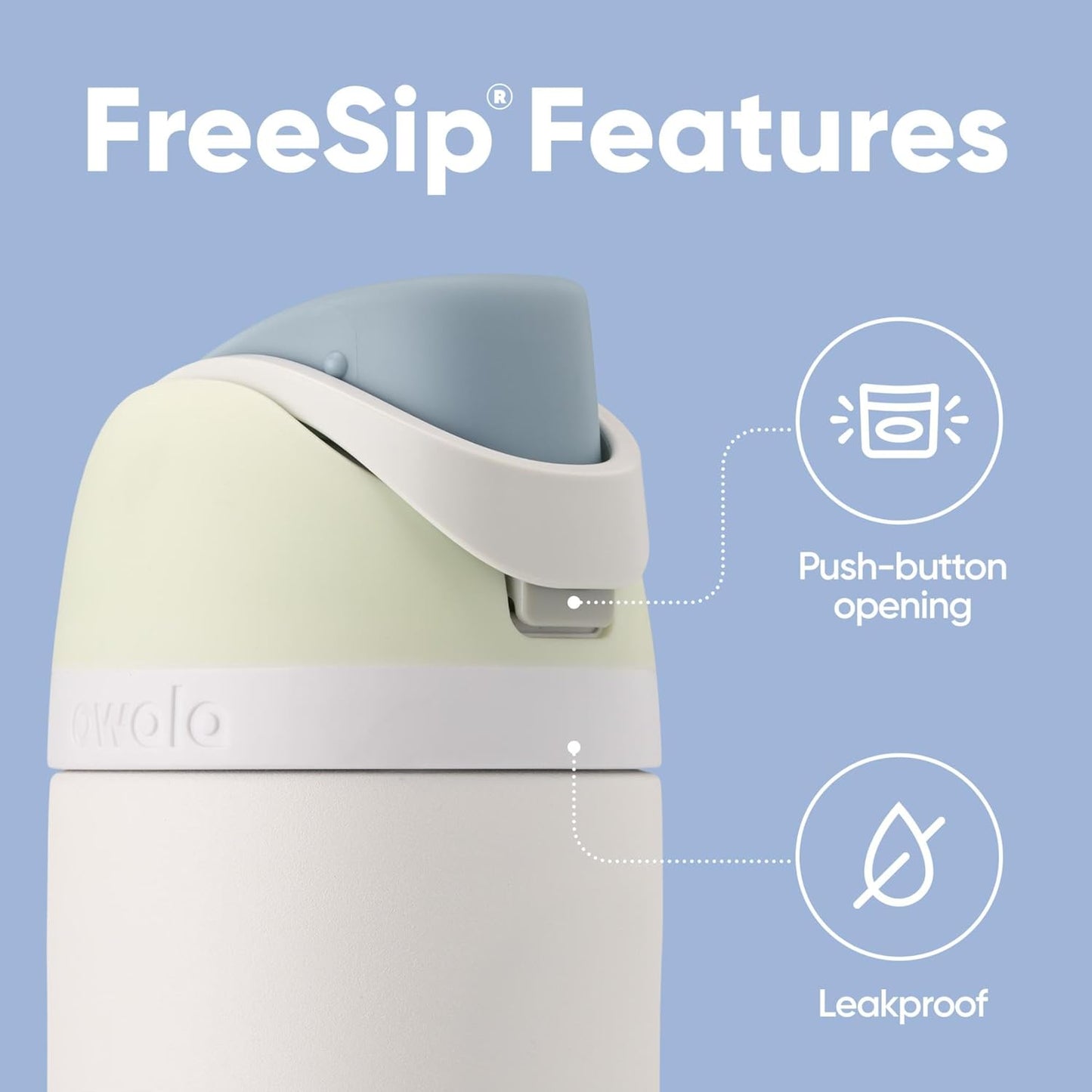 Owala FreeSip Insulated Stainless Steel Water Bottle with Straw for Sports, Travel, and School BPA-Free Sports Water Bottle, 24 oz, Beach House
